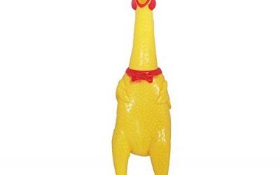 Moolecole Shrieking Pollo Vocalism Pet Toy Sonido Juguetes TPR Mordedura Chew Toys Molar Weave, 12.6″