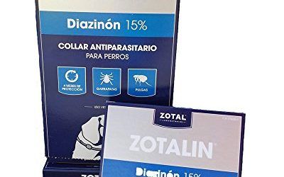 COLLAR ANTIPARASITOS ANTIPULGAS Y GARRAPATAS PARA PERROS REPELENTE NATURAL CON DIAZINÓN, 4 MESES DE PROTCCIÓN