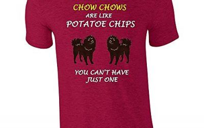 Chips de perros son como Collection 1, Gildan Softstyle hilado y T-Shirt envejecido Rojo para hombre Casual Top Camiseta Con Diseño De Estampado De Colores Graphic. Varios Tamaños S, M, L, XL y XXL. Rojo Dogs are like Chips Chow Chows Small