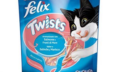 Felix – Alimento para gatos Sabor a Salmón y Marisco Snacks, 50 g