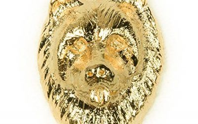 Chow Chow Hecho en Reino Unido Artístico Perro Pin Insignia Colección (bañoda en oro de 22 quilates)