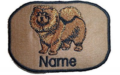Perro personalizado bordado Sew hierro en/sobre/adhesivo nombre insignia parche Chow Chow(7×9.9cm) Talla:Iron on