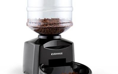 Duramaxx Pet Shop Boy dispensador automático de comida para animales (5,5 litros de capacidad, desmontable, programable, ajustable, micrófono, altavoces, señales personalizadas)
