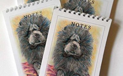 Chow Chow Perro 4 unidades, A6 Bloc Set de regalo