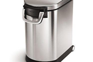 simplehuman – contenedor para comida de mascotas en acero inoxidable y acabado antihuellas , mascotas