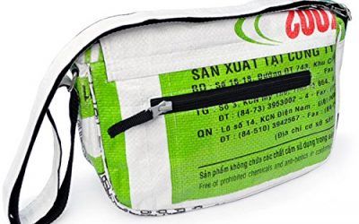 Fantastik – Bolso reciclado courier – comercio justo color : Blanco