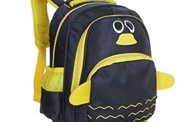 Moolecole Bolso Precioso Jardín De Infantes De La Escuela Pingüino Bolsa De Viaje Mochila Peces De Dibujos Animados 3d De Los Niños En Edad Preescolar Negro , mascotas