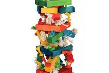 Algodón bloque cuerda de color Juguetes estación no tóxico Chew Toys oscilación loro loro grande , s