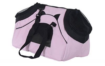 Transportin 45 x 25 x 28cm Bolsa Transporte Plegable Perros y Gatos Rojo