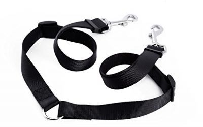 OUTAD Correa de Perro Ajustable Ganchos para Dos Perro Correa de Gato Acoplador para 2 Perro de Nylon del Acoplador Conductores para Perros Camino Correa 30 kg de capacidad de Carga Correa de Mascota