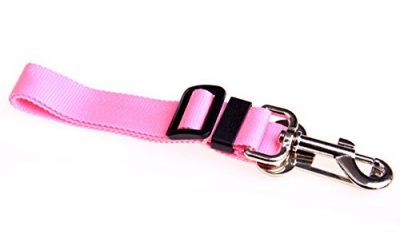 UEETEK Cinturón de Seguridad de Coche para Perro Gato Mascotas Correa Ajustable Rosa , mascotas