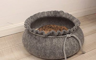 Cómoda cama del animal doméstico animal doméstico Diseño creativo de fieltro arena para gatos gato cama del perro cama caseta de perro cama del animal doméstico desmontable del perro Cojines