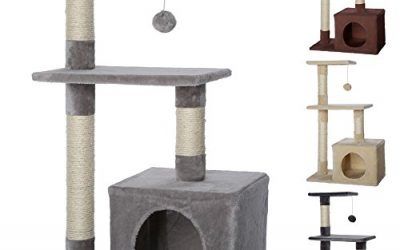 Rascador para gatos Árbol escalador arañar Juguete para Mascotas (gris claro)