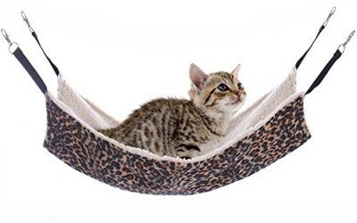 DINGANG leopardo mascota gato hamaca Fur Animal Colgante Gato Cama jaula colcha hurón mascota