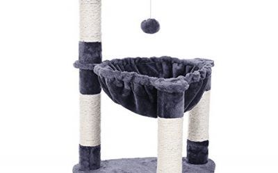 Songmics Compacto Árbol para gatos Rascador con nido redondo bola de juego 68 cm PCT83G , mascotas