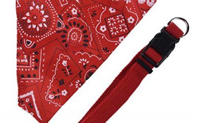 SODIAL(R) Rojo regulable Perrito Lindo Collar para perro perro gato cuello Bufanda Panuelo Panuelo Nuevo