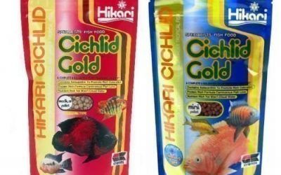 Comida para Peces Cíclidos Pack de 2 Gold Mini Comida que se Hudne y Gold Mediano Flotante , mascotas