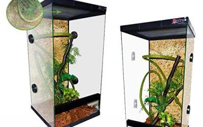 TERRARIO DE CRISTAL PARA REPTILES CON RESPIRADEROS PARA REPTILES INSECTOS
