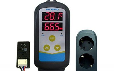 Inkbird IHC-230 Doble Rele 220v Humidistato y Termostato con Sonda, Controlador Temperatura y Humedad, Digital Termometros Higrometros para Compresor de Aire Acuario Incubadoras Terrario Reptiles , mascotas