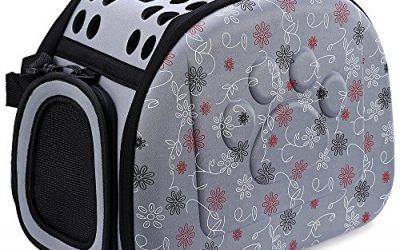 GBlife Portador Bolsa de Transporte Reversible Transportín Plegable para Msacotas Capazos de Perros Gatos(Gris)