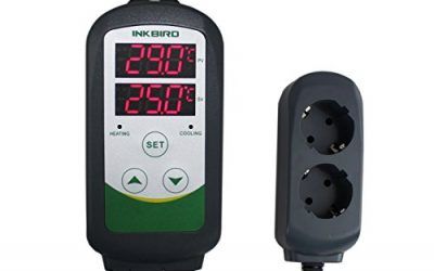 Inkbird ITC-308 Plug-n-Play Doble Rele 220v Termostato Digital con Sonda, Refrigeración y Calefaccion Controlador de Temperatura para Calentador Acuario y Peceras, Bomba de Agua, Incubadoras Reptil, Kit Cerveza Artesanal