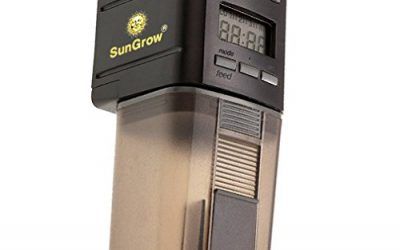 SunGrow – Alimentador automático para peces, con microordenador, cómodo y sencillo de instalar en peceras y acuarios, ideal para un uso diario. , mascotas