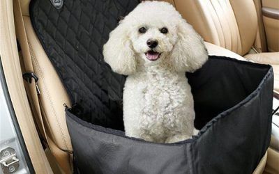 Ewolee Funda para Coche Perros, Funda Impermeable para Perros Asiento Coche, Protector para Coches Perros, Hamaca para Mascotas Perros y Gatos – Negro