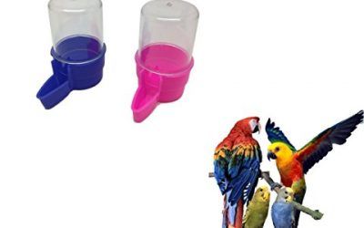 Ducomi® Juego de 2 dispensadores de aguas y comida de jaula para aves – abbeveratoi para pájaros