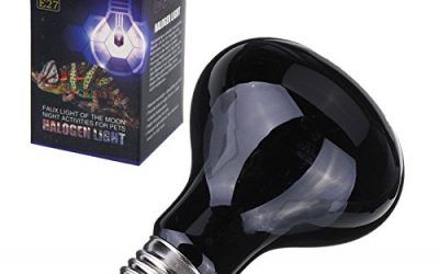 Takestop® – Bombilla de luz nocturna falsa, lunar, 75 W, E27, UVB, para terrario de reptiles y tortugas