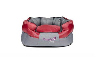 Cama para perro, Cama para Gato, Cama de Mascota, Fácil limpieza, Perro Cojines, Purple-Pets Tradicional (Pequeña, Rojo)