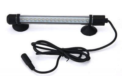 18 LED Lámpara Tira Acuario Pecera Sumergible Submarino Luz Blanco