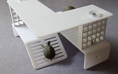 Double Layer Acrylic Turtle Reptile Basking Platform Amphibian Duplex House Shape , mascotas