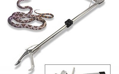SENZEAL Pinzas de Serpiente de Acero Inoxidable de la mandíbula Plegable Plegable Serpiente Catcher Herramienta Reptiles Plegables Grabber 750 mm 29 Pulgada Plata