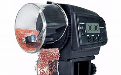 Alimentador Peces Automático,NICREW Dispensador de Comida Acuario, Alimentador Automático de Peces para Acuario con LCD Pantalla e Temporizador para Acuario Pescado