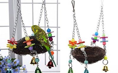 Keersi – Columpio nido con campanillas para pájaros