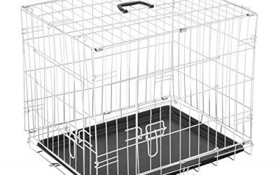 Homcom – Jaula de viaje plegable mascota perro gato mascotas 91 x 61 x 67 cm de alambre , mascotas