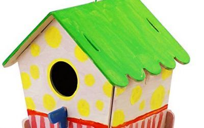 ROBOTIME 3D Rompecabezas De Madera – Casa De Aves Con Pintura Herramientas Niño Educativo Woodcraft rompecabezas de juguete DIY Kit