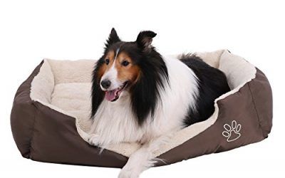 SONGMICS Cómodo Casa para Mascotas, Cama para Perros Perro De Perrito Sofa 75 x 58 x 17 cm PGW03Z