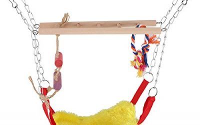 Hamaca de Mascotas de Aves o Loro Juguete Colorido de Escalador Columpio Escalera Accesorios de Decoración deMacota (Rpjo)