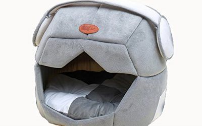 Doubleblack Cama Gato Nido para Mascotas Cama de Perro Cálido Gris Pequeña Lavable