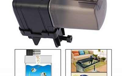 Itian Alimentador automático de peces – Alimentador de Peces Automático, con Exhibición del temporizar en Pantalla LCD, fish feeder