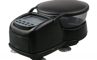 perfk Alimentador de Peces Acuario Dispensador de Alimentos de Pescado Antalla LCD con Pantalla de Tiempo Fácil Utiliza , mascotas