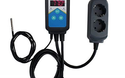 Inkbird ITC-306T Termostato Digital Double Relés Control de Temperaturas con 2 Sondas para Calefacción (no refrigeración), Temporizador bucle de 24 Horas para día & noche con Alarmas para Acuarios marino, Reptiles incubadora,Planta Crecimiento