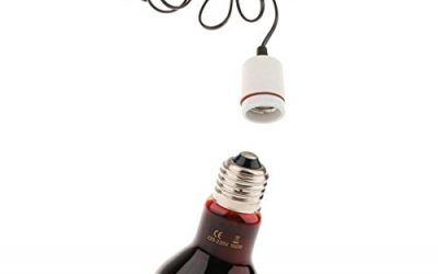 Baoblaze Lámpara de Calor de Terrarios de Reptiles Bombilla de Luz Roja de Calentamiento E27 Base Portalámpara – 100W , mascotas