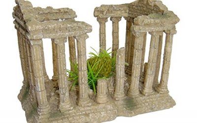 Adorno para acuario de Heritage, diseño de ruinas de templo romano