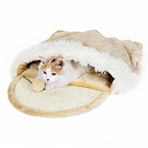 Taoking – Cama con refugio para gatos grandes, calefacción
