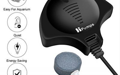 Hpumps, bomba de aire de acuario, bomba de oxígeno tanque de silencio peces de acuario con el tubo de negro y un difusor de aire