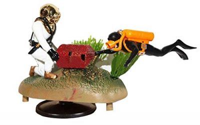 Doble cazador de tesoros Diver Figura de acción Acuario Adorno de acuario Adorno Decoración del acuario Paisaje , mascotas