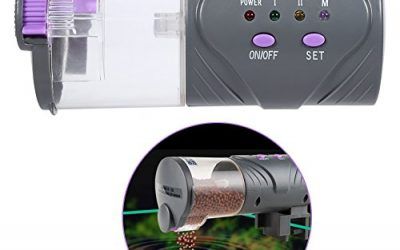 Alimentador Ajustable Automático con Temporizador para Acuario Tanque Peces Alimentos de Mascotas Acuáticas Dispensador de Alimentación Funciona con Pilas , mascotas