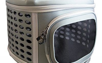 Pet Magasin Bolsa de transporte de mascotas plegable y portátil con tapa dura – Transportín de tela resistente y ligera para viajes con techo y suelo rígidos, para gatos, perros pequeños y cachorros